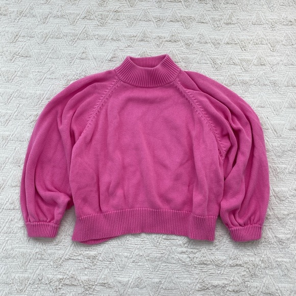 I Love Mr. Mittens pink maxi crew neck jumper sweater in bubble gum - Picture 2 of 4